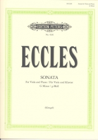 Eccles Sonata Gmin Viola Sheet Music Songbook