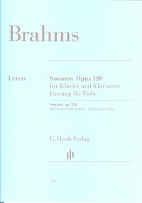 Brahms Sonatas (2) Op120 Clarinet For Viola &piano Sheet Music Songbook