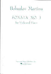 Martinu Sonata No 1 Viola Sheet Music Songbook