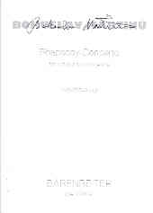 Martinu Concerto (rhapsody)viola & Piano Reduction Sheet Music Songbook
