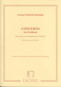 Handel Concerto Bmin Viola & Piano Sheet Music Songbook