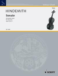 Hindemith Sonata Op25 No 1 Viola Sheet Music Songbook