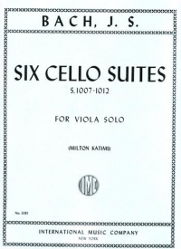 Bach Suites 6 - Cello Katims Viola Solo Sheet Music Songbook
