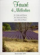 Faure Melodies (4) Staudt Viola & Piano Sheet Music Songbook