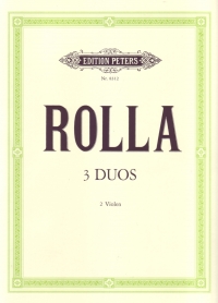 Rolla Duos (3) Solo Viola Sheet Music Songbook