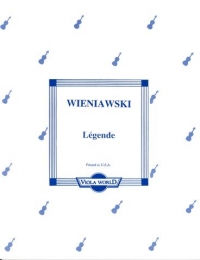 Wieniawski Legende Viola & Piano Sheet Music Songbook