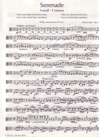 Kahn Serenade Fmin Op73 Viola 2 Sheet Music Songbook