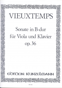Vieuxtemps Sonata Bb Op36 Viola & Piano Sheet Music Songbook