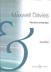 Maxwell Davies Door Of The Sun Solo Viola Sheet Music Songbook