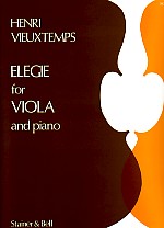 Vieuxtemps Elegie Viola & Piano Sheet Music Songbook
