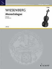 Wiesenberg Monodialogue Viola Solo Sheet Music Songbook