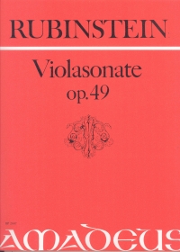 Rubinstein Viola Sonata Op49 Fmin Sheet Music Songbook