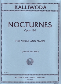 Kalliwoda Nocturnes (6) Op186 Viola Sheet Music Songbook