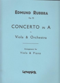 Rubbra Concerto A Op75 Viola Sheet Music Songbook
