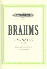 Brahms Sonatas Op 120 (2) Viola & Piano Sheet Music Songbook