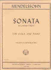 Mendelssohn Sonata Cmin Katims/siki Viola & Piano Sheet Music Songbook