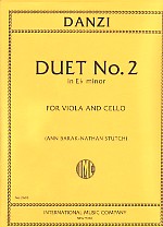 Danzi Duet 2 Eb Viola & Cello Sheet Music Songbook