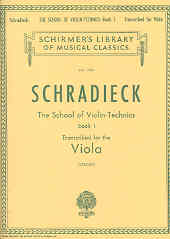 Schradieck School Of Viola Technique 1 Sheet Music Songbook