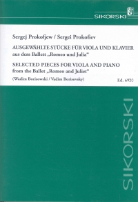 Prokofiev Eight Pieces From Romeo & Juliet Viola Sheet Music Songbook