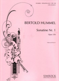 Hummel Sonatina No 1 Op35b Viola & Piano Sheet Music Songbook