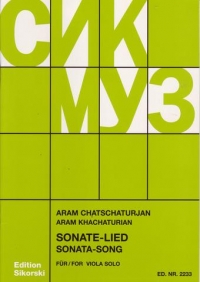 Khachaturian Sonata-lied Viola Sheet Music Songbook