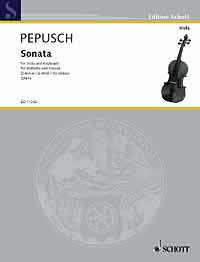 Pepusch Sonata Dmin Viola & Piano Sheet Music Songbook