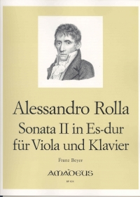 Rolla Sonata Ii Beyer Viola & Piano Sheet Music Songbook