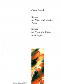 Franck Sonata Amajor Viola & Piano Sheet Music Songbook