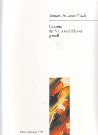 Vitali Chaconne Gmin Viola & Piano Sheet Music Songbook