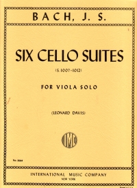 Bach Cello Suites Arr Viola (davis) Sheet Music Songbook