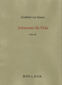 Einem Sonata For Viola Solo Sheet Music Songbook