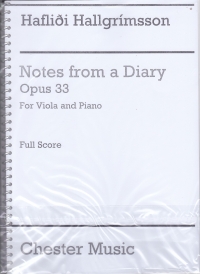 Hallgrimsson Notes From A Diary Op33 Viola & Piano Sheet Music Songbook