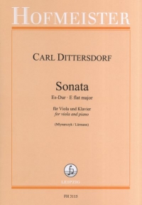 Dittersdorf Viola Sonata In Eb Viola & Piano Sheet Music Songbook