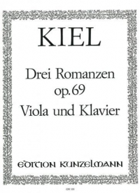 Kiel Three Romances Op69 Viola & Piano Sheet Music Songbook