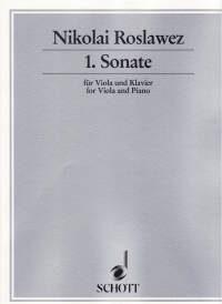 Roslavets Sonata No1 Viola & Piano Sheet Music Songbook