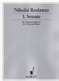 Roslavets Sonata No1 Viola & Piano Sheet Music Songbook