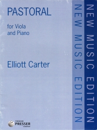Carter Pastoral Viola & Piano Sheet Music Songbook