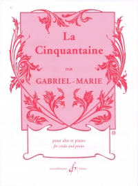 Gabriel-marie La Cinquantaine Viola & Piano Sheet Music Songbook