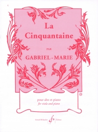 Gabriel-marie La Cinquantaine Viola & Piano Sheet Music Songbook