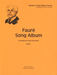 Faure Song Album Book 1 Viola & Piano Connell Sheet Music Songbook