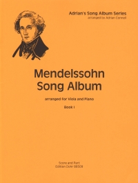 Mendelssohn Song Album Book 1 Viola & Piano Connel Sheet Music Songbook