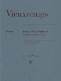 Vieuxtemps Sonata Bb Op36 Piano & Viola Sheet Music Songbook