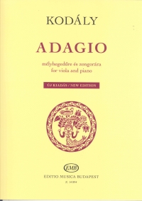 Kodaly Adagio Viola & Piano Sheet Music Songbook