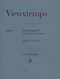 Vieuxtemps Elegie Op30 Fmin Viola & Piano Sheet Music Songbook