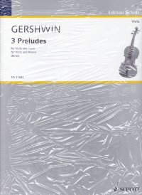 Gershwin 3 Preludes Birtel Viola & Piano Sheet Music Songbook