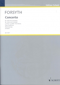 Forsyth Concerto In G Minor Viola & Piano Sheet Music Songbook