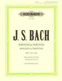 Bach Sonatas & Partitas Bwv1001-1006 Viola Sheet Music Songbook