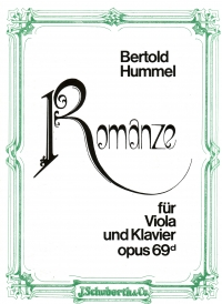 Hummel Romance Op69d Viola & Piano Sheet Music Songbook