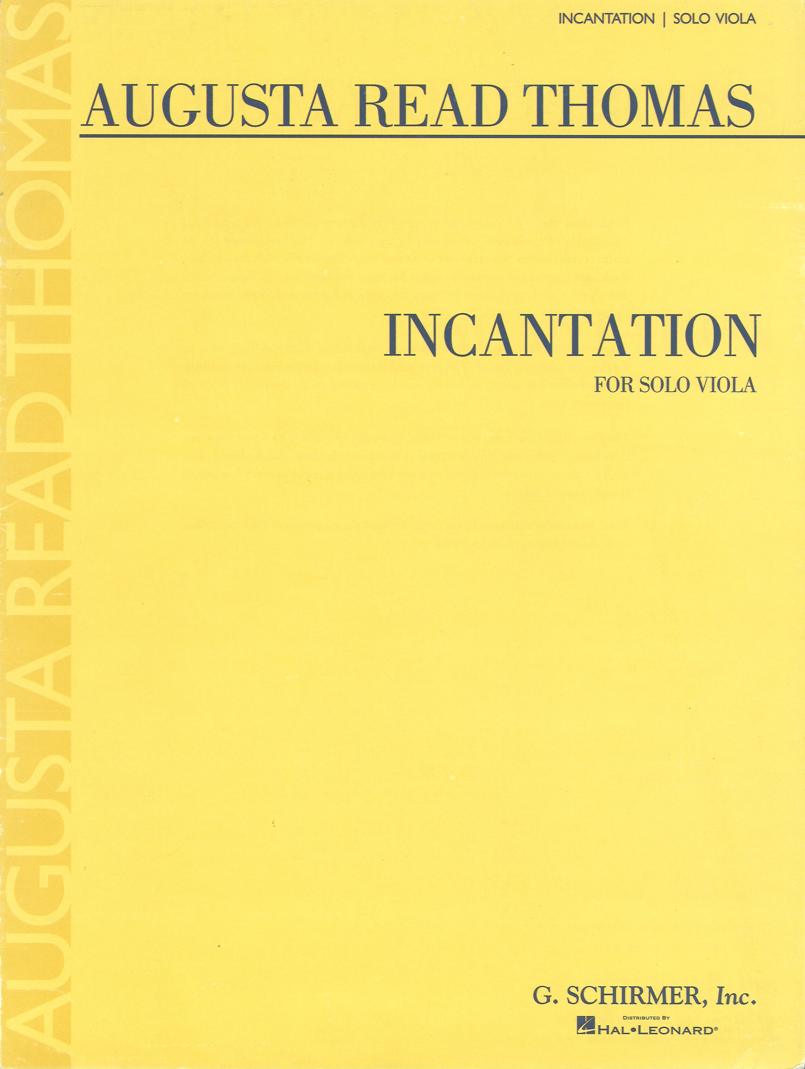 Thomas Incantation For Viola Sheet Music Songbook