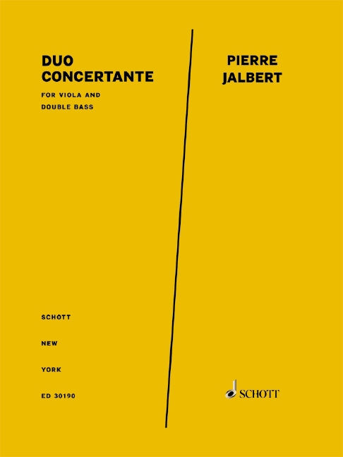 Jalbert Duo Concertante Viola & Double Bass Sheet Music Songbook